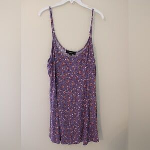 Floral Print Purple Sundress Size 2X